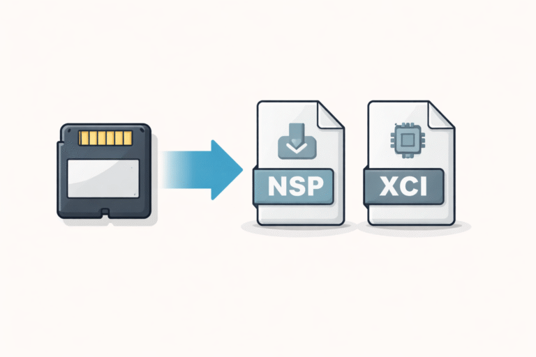 Convert Switch game cartridge to NSP or XCI file illustration