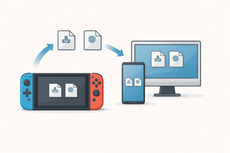 Transfer dumped NSP XCI files to PC or Android
