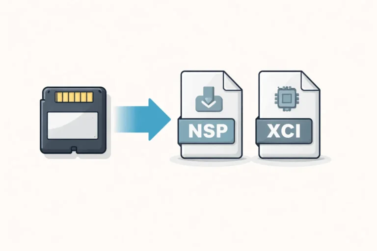 Convert Switch game cartridge to NSP or XCI file illustration