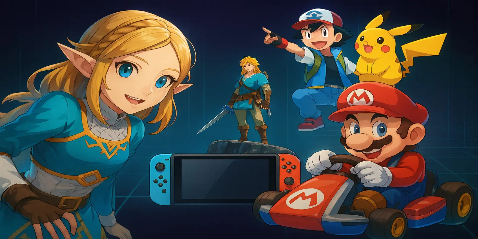 yuzu emulator gaming banner cartoon style 2