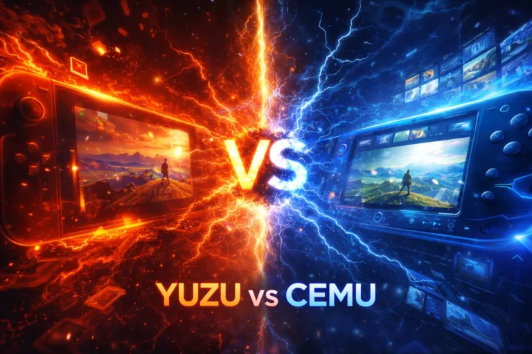 Yuzu vs Cemu emulator comparison showing Nintendo Switch and Wii U gaming performance and features